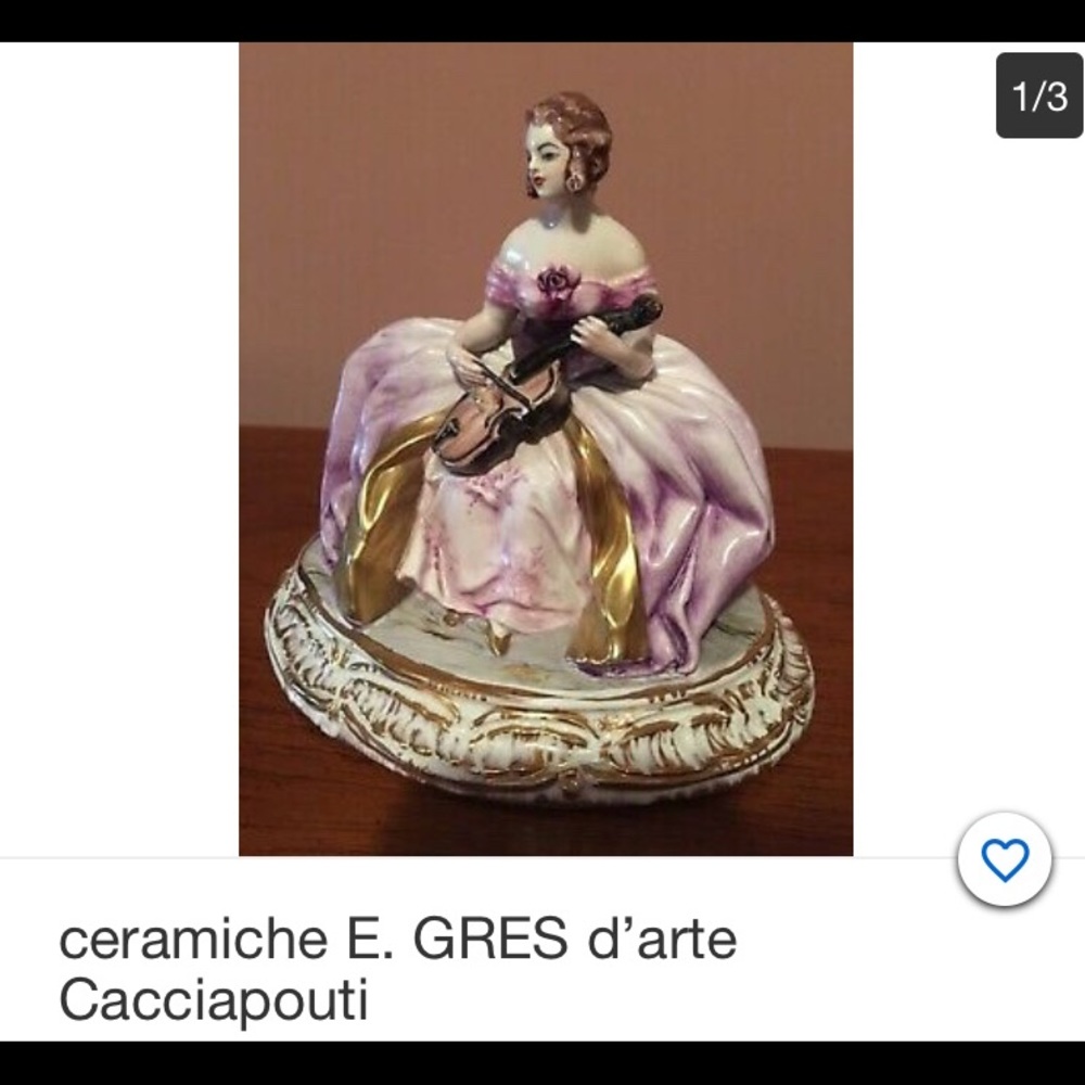 Italian ceramic women with violin